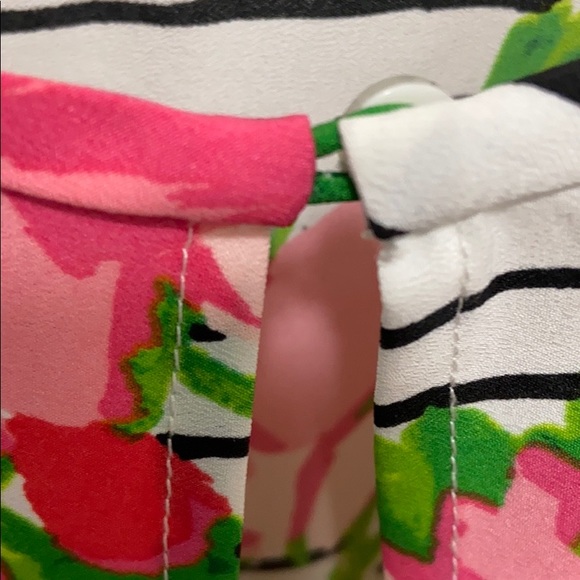 NWOT Merona Striped and Floral Top - Picture 4 of 6